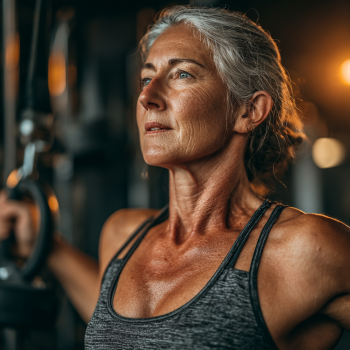 Щаслива група людей зрілого віку після тренування